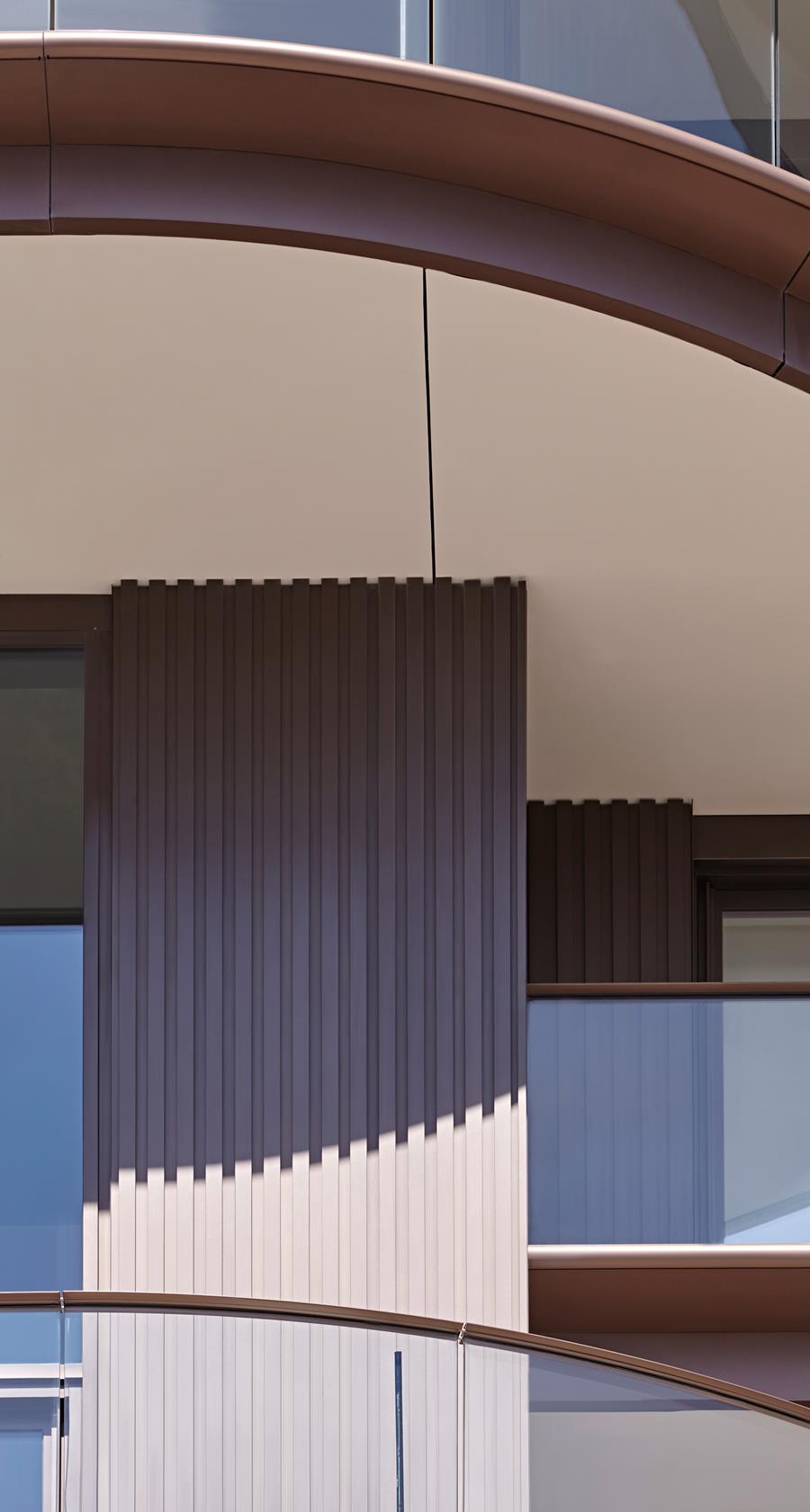 Detail alu gevelprofiel Renson