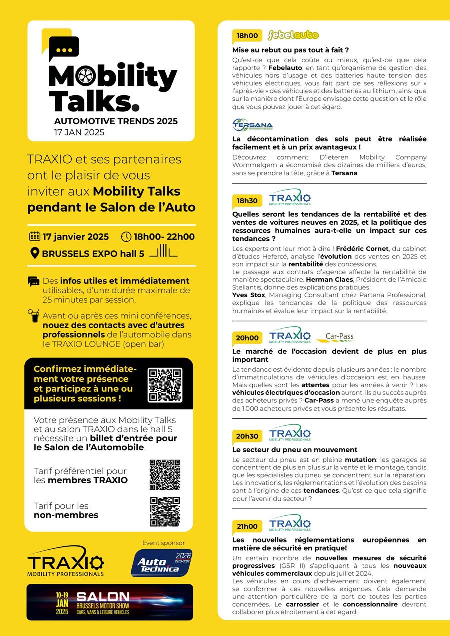 Mobility Talks au Salon de l'Automobile de Bruxelles FR