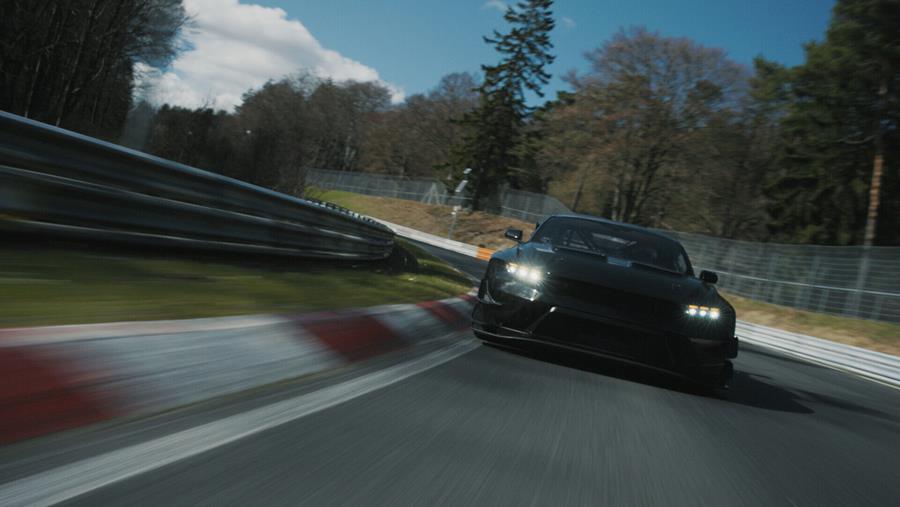 Mustang GTD Competition op de Nürburgring Nordschleife tijdens de recordronde.